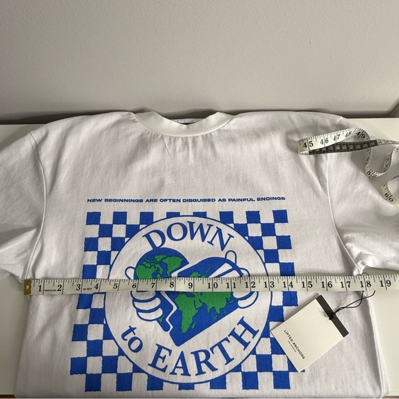 Lifted Anchors - Down To Earth Tee - White Graphic t-shirt - Unisex Small - Picture 10 of 10